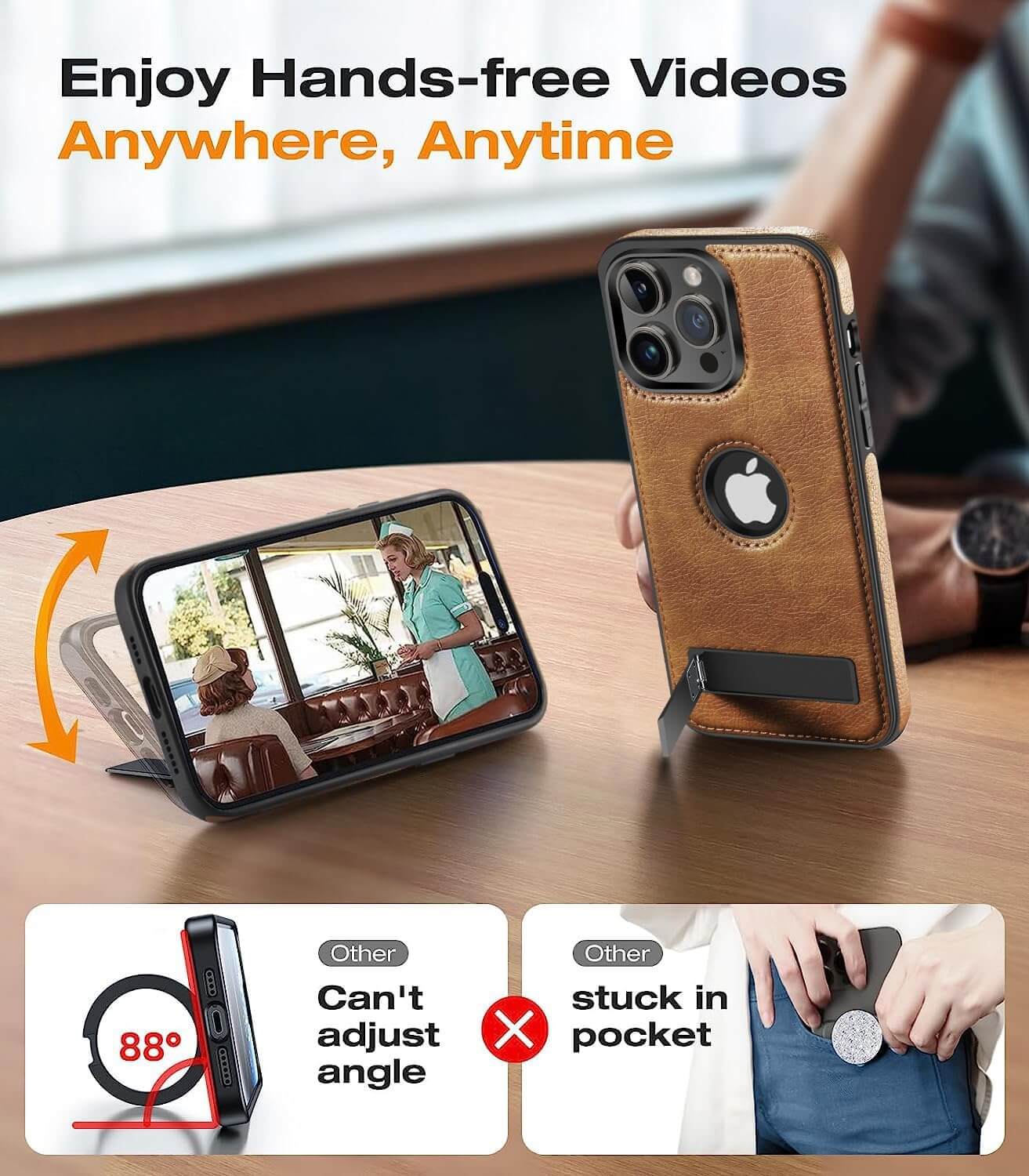 iPhone 14 pro max leather case